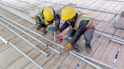 昼夜鏖战抢工期 全速推进45万吨高档信息纸项目建筑安装工程